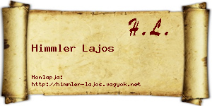 Himmler Lajos névjegykártya